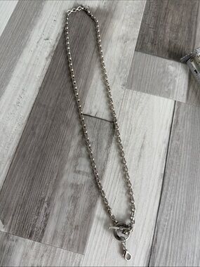 Jewel Kade Silver Chain Necklace with Toggle Clasp